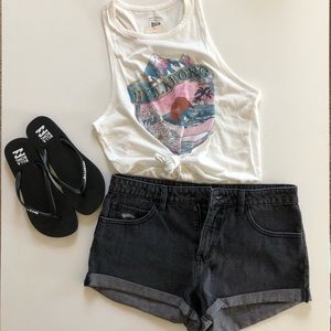 Billabong Black Denim Shorts